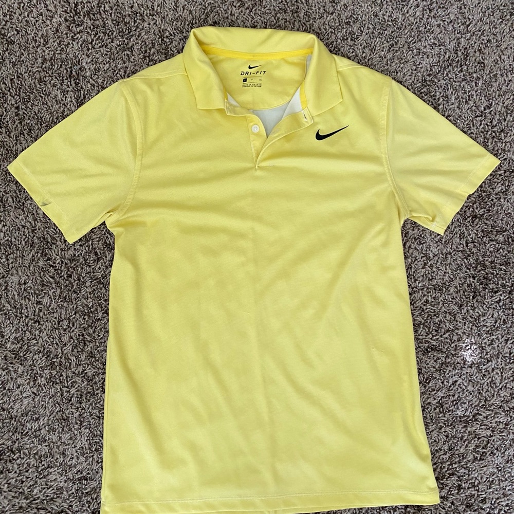 Yellow Nike Dri-Fit Polo